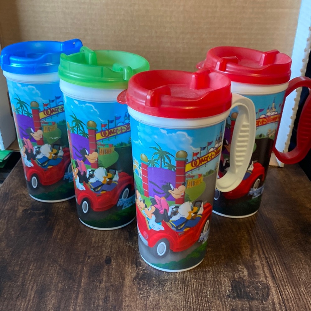 Commemorative Disney Tumblers - 2 sets of 4